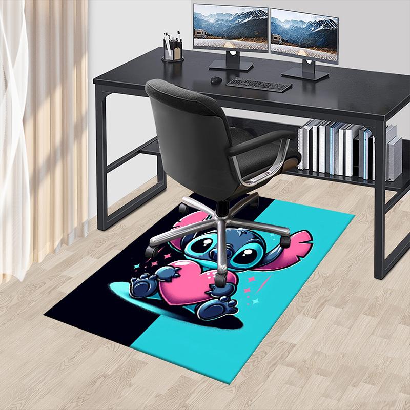 Stitch Heart Illustration Carpet For Playroom Bedroom Living Room Sofa Home Decorkids Game Area Rug Nonslip Floor Mat
