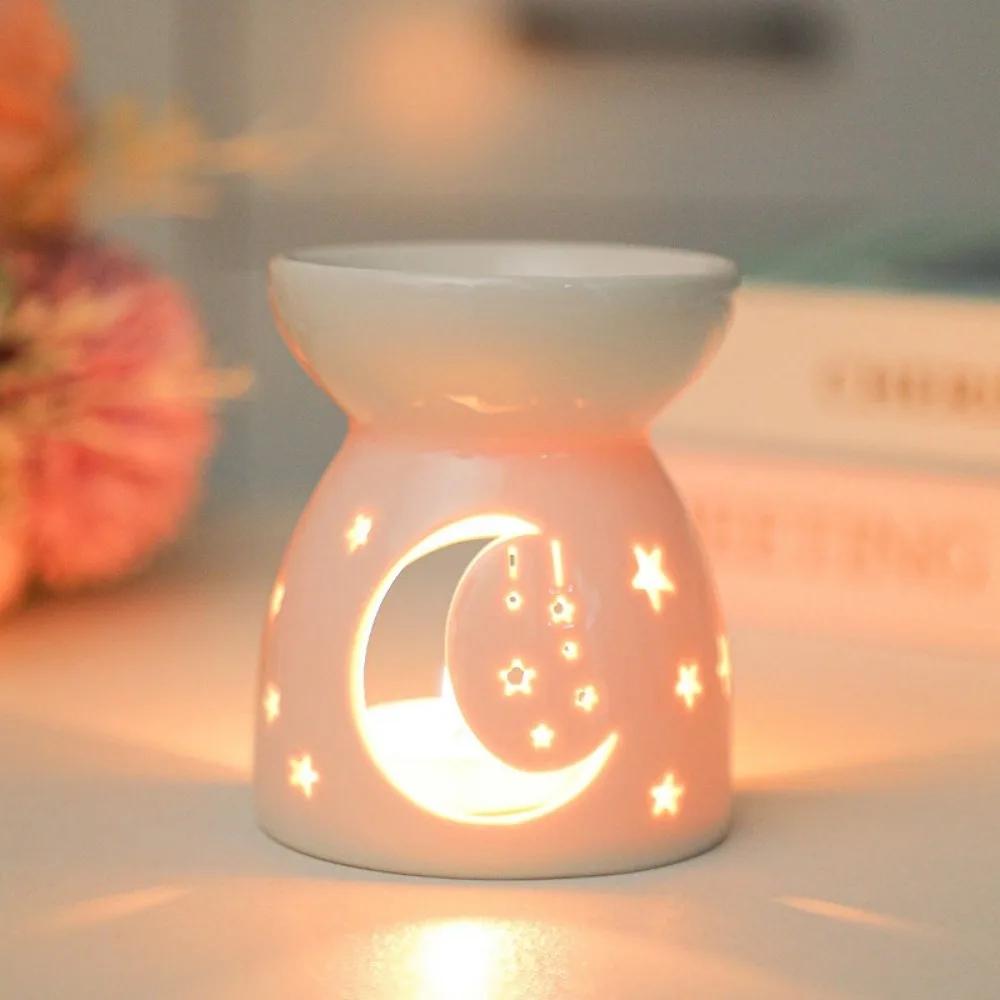 Creative Ceramic Candle Holders Hollow Essential Oil Burners Incense Lamps Candle Lamps Handicrafts