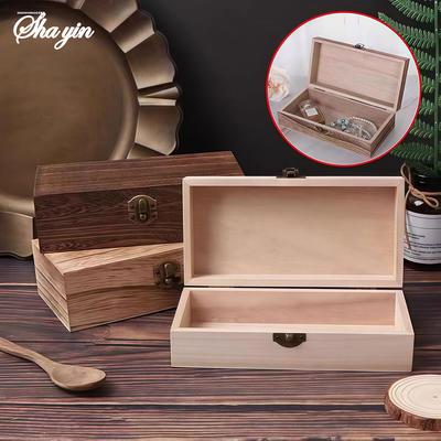 Holzgeschenkbox Rechteckige Holzkiste - Farbige Aufbewahrungsbox Holzgeschenkverpackungsbox Organizerbox