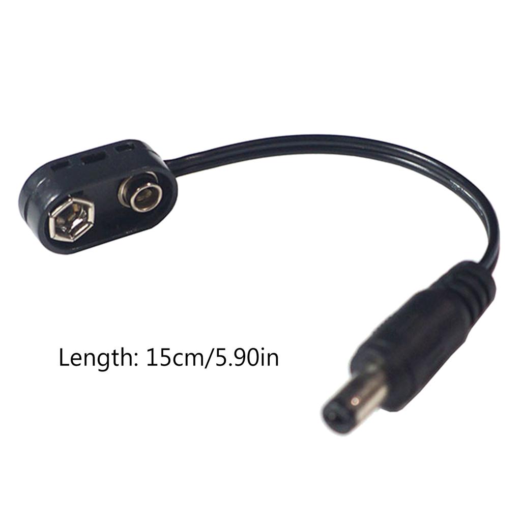Battery Clip Converter Power Cable 9 Volt Power Eliminator Adapter Power Supply Cable Snap Connector Guitar Accessories