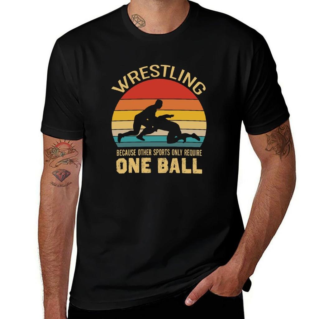 Wrestling Design Funny Wrestling Gift TShirt Large Size Casual Short Sleeve Top TShirt