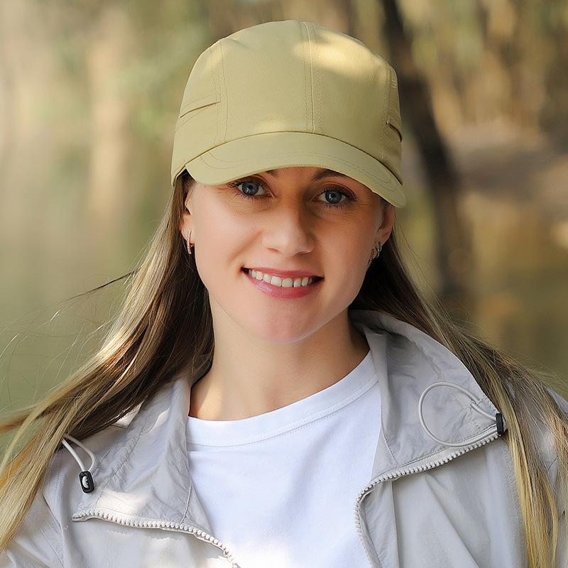 WTEMPO Baseball Cap Dames Zomer Lichtgewicht Ademend Lange Rand Cap Buiten Reizen Fietsen Sport Hardlopen Hoed Waterdicht Adjustable kaki