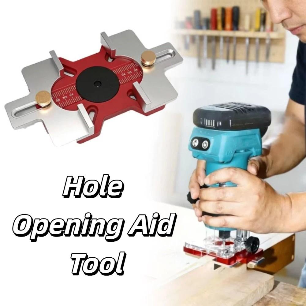 2-in-1 Drawer Handle Punching Template Aluminum Alloy Convenient Cut Mortising Jig Slotted Wood Convenient