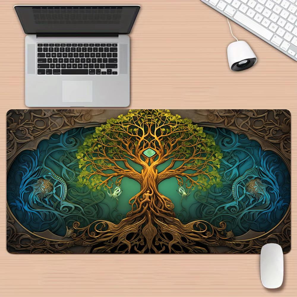 Giant tree of life large Mouse Pad Desk Mat NonSlip Durable Stitched Edge keyboard mouse mat Gaming mat mauspad