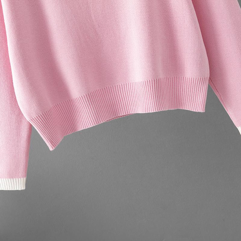 European & American Embroidered Knitwear Set: Embroidered Top + Short Skirt – Fashionable, Casual, Loose Two-Piece Outfit