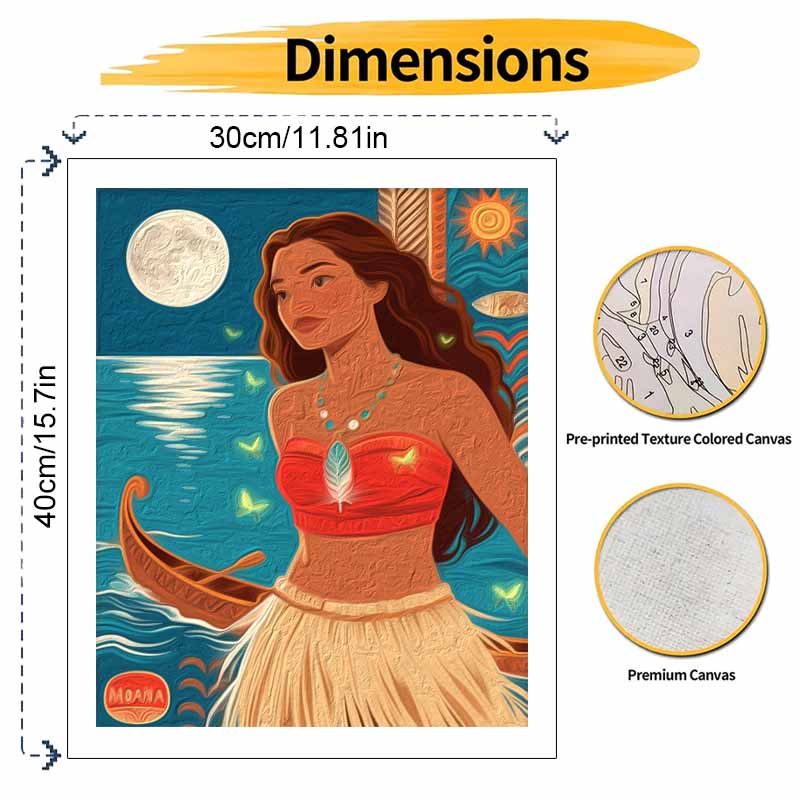 Disney Moana oil painting by numbers art kit. handmade diy painting home decoration gifts