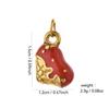 Stainless Steel Drip Oil Ice Cream Heart Necklace & Bracelet Charms