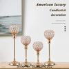 Crystal Tealight Candle Holder Gold Votive Holder Wedding Table Centerpiece Candlesticks Party Home Decor Hogar Moderno