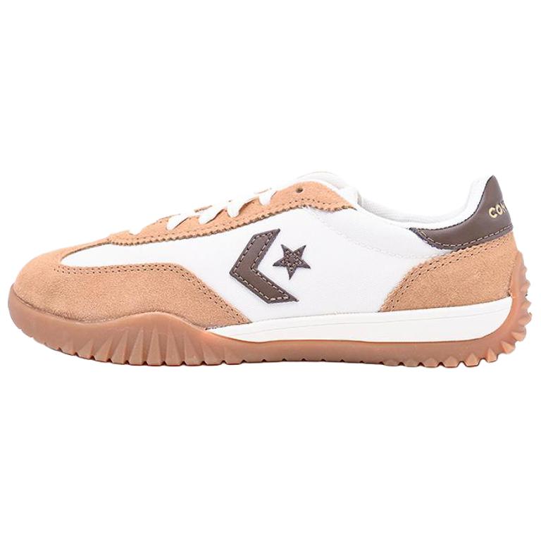 Converse Run Star Trainer Sports Casual Comfortable Versatile Wear-resistant Low-top Casual Shoes Unisex Light Orange and White