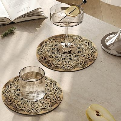 Round Placemats Heat-Resistant Coaster Washable Table Dining Place Mats for Kitchen Table Boho Table