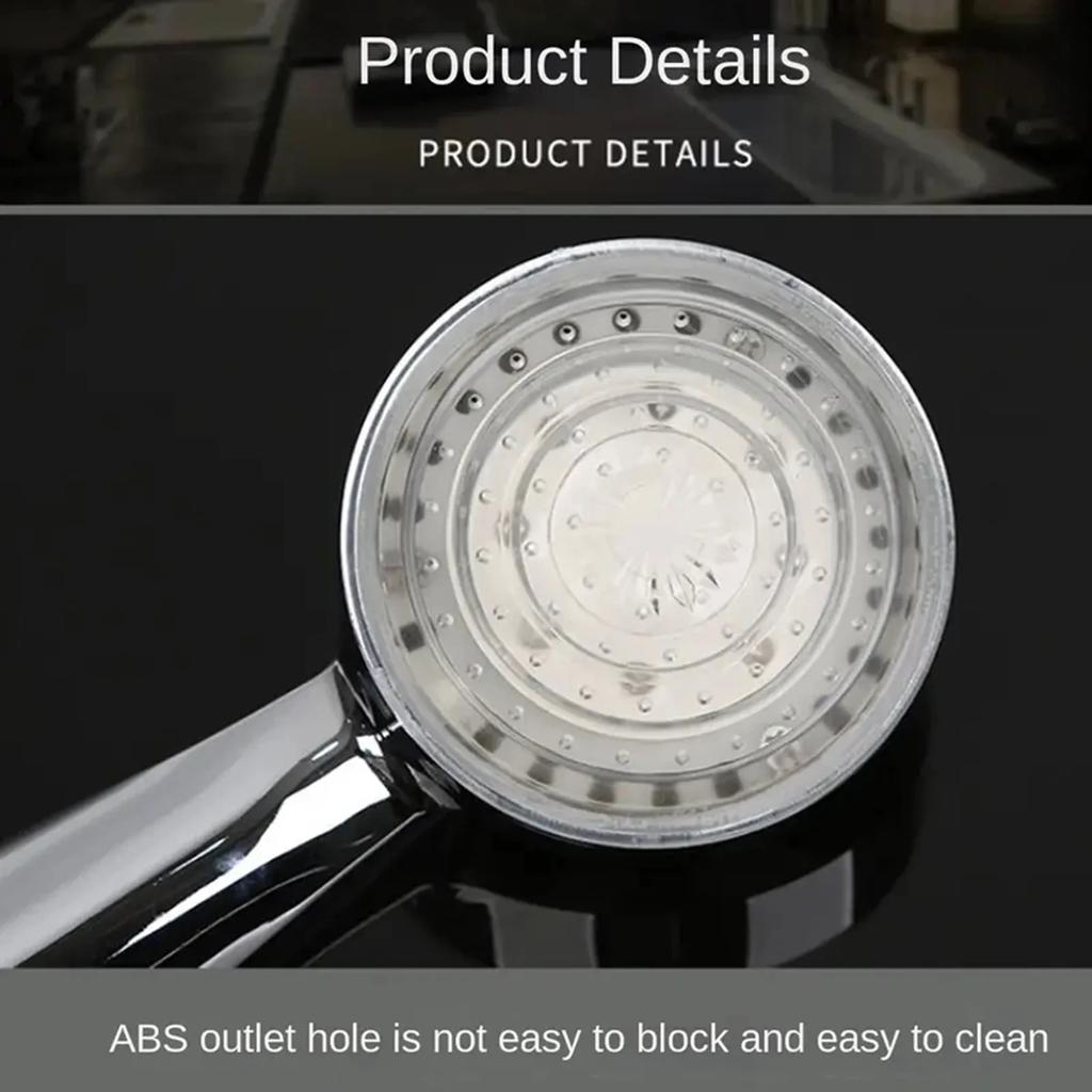 1pcRainfall Shower Head - Temperature Control, High-Pressure Water Saving, 7-Color Shower for Luxurious Bathroom SPA .