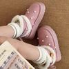Snow Boots Women's Fleece Thickened New Thick Warm Northeast Cotton Shoes Winter Fluff 2025 Thick Soles Cute