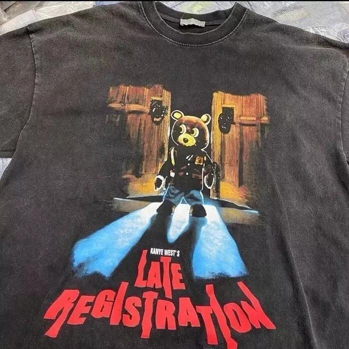 Канье Уэст Йе Late Registration Ремейк черная футболка vtg Подарочная футболка BL1536 Унисекс футболка XXXXL