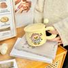 Cartoon Bear Birthday Gift Ceramic Mug with Lid Spoon Cup for Girls with High Appearance Household Water Cup Coffee Cup