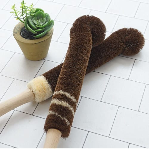 Kitayama Masatsune Shoten Palm Bottle Scrubber, Scrubbing Brush, Bottle Cleaner, Water Bottle Cleaner, Kitchen Supplies (Type A (Striped))