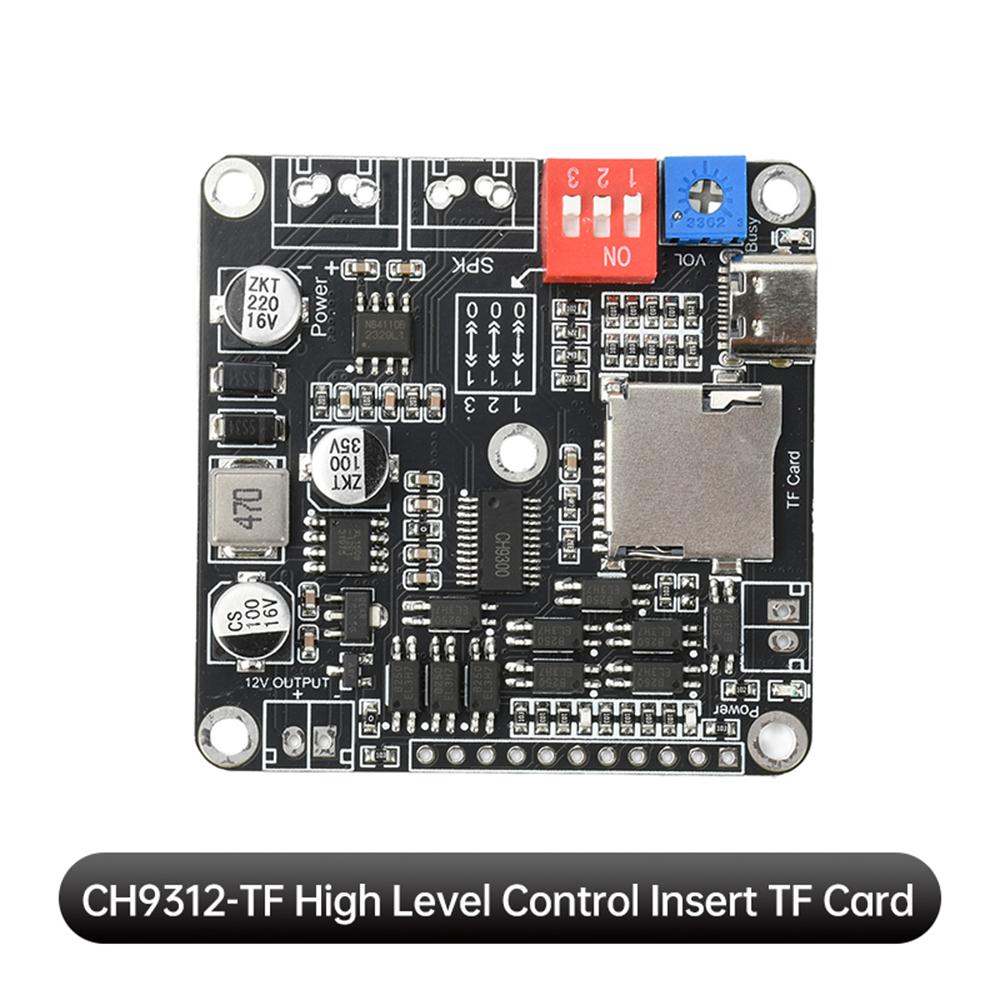 CH9311 Voice Playback Module 10-channel 1-to-1 control MP3 Music Player Audio Amplifier  8MB memory/insert TF card DC 6-35V 20W