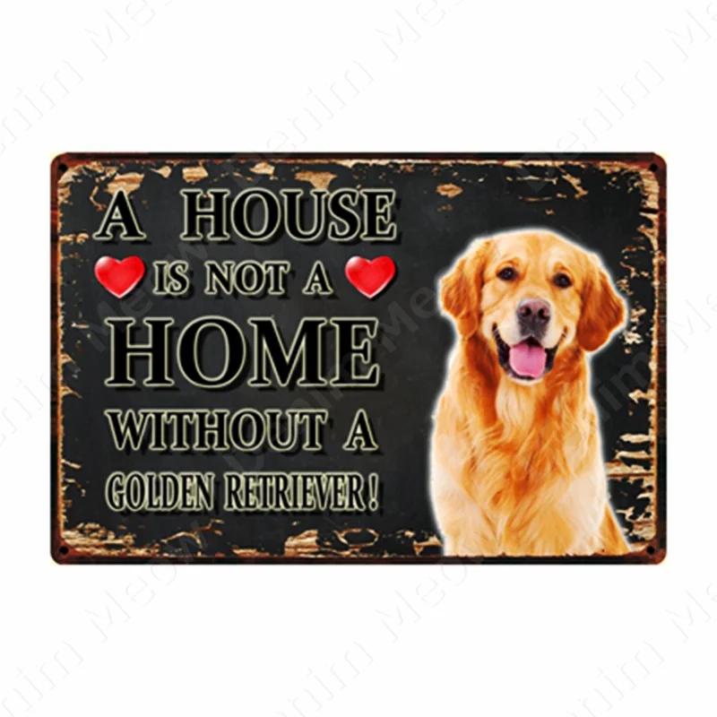 A House Is Not A Home Without A Dog Plaque, Vintage Metal Tin Signs, Bar, Cafe, Home Decor, Springer Spaniel, Wall Art Poster