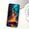 Ancient style swordsman For Samsung A73 A72 A71 A55 A54 A53 A52 A51 A13 A22 A16 A15 A12 A14 A26 A07 5G Black Phone Case