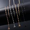 Yadreva Lip Embossed Chain 2.5mm Thin Stainless Steel Necklace Handmade Link Waterproof Jewelry Accessories