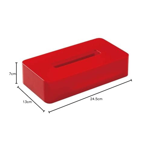 Ohe Tissue Case, Red, Approx. 24.5cm H x 13cm W x 7cm D, Smart Home II, Paper Holder, Tissue Box with Magnet, Simple Design, Made in Japan
