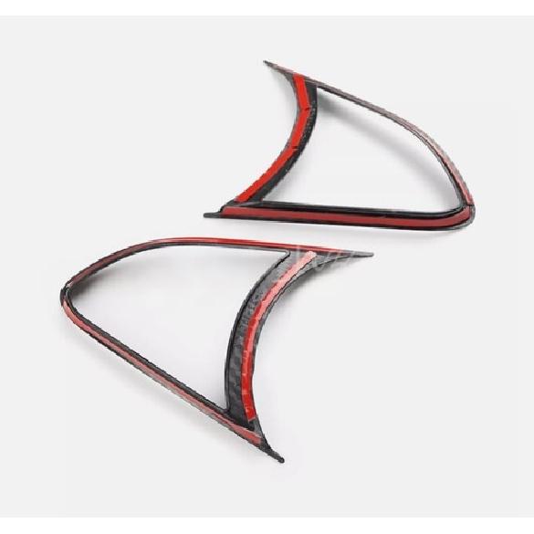 Carbon Fiber Dashboard Air Vent Cover Trims For -2024 Mazda 3 Accessories