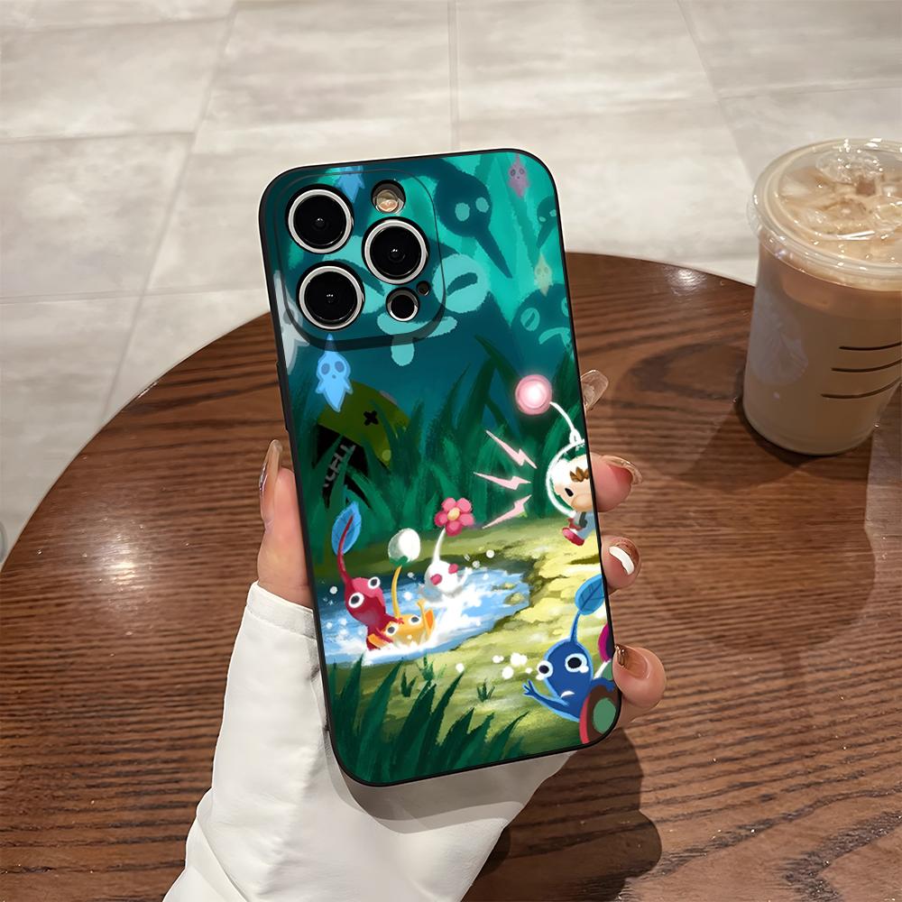 Cartoon PIKMIN 4 Phone Case For 15 Pro Max Iphone 14 16 Pro Max 12 15 Plus 13 Pro 11 Xr X Xs Silicone Back Cover
