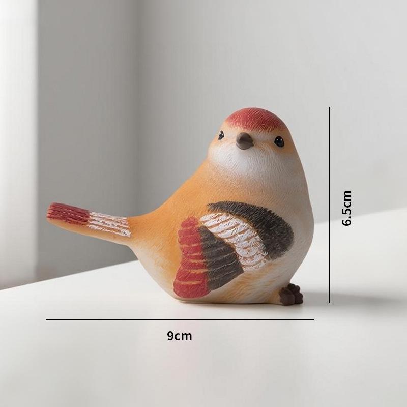 Elegant Enamel Magpie Figurine: High-Quality Small Bird Decoration for the Home