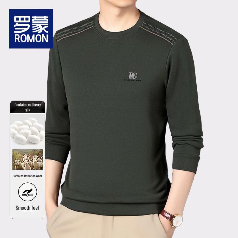 Romon Men s Fleece-Lined Thick Knit Winter Sweater (BY068) 3XL