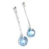 Les Trésors De Lily [L0753] - Silver Earrings 'Linda' Turquoise Silver (rhodium Plated) - 41x9 Mm