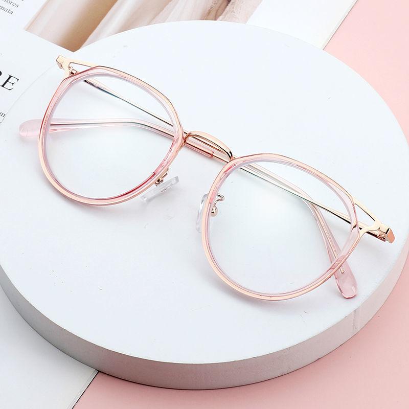 Transparent metal frame Computer Glasses Frame Women Men Anti Blue Light cat eye Eyewear Blocking Optical Spectacle Eyeglass