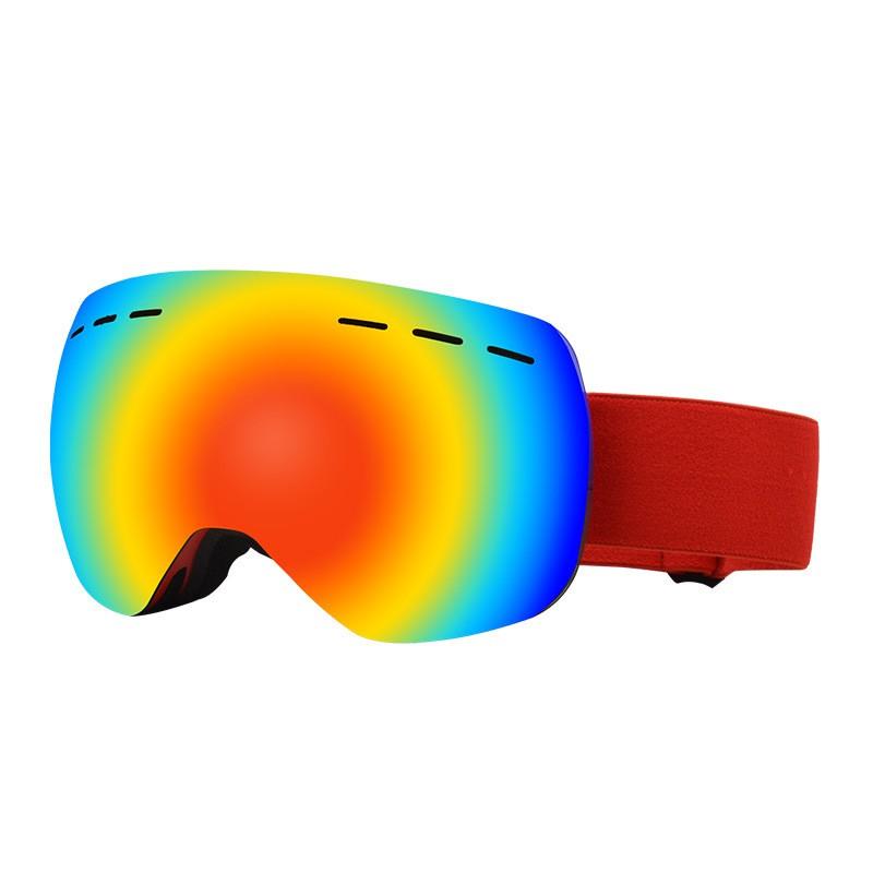 Double-Layer Anti-Fog Ski Goggles Men Women UV Protection Windproof Snowboarding Eyewear Outdoor Sports Safety Gear Red