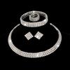 Fashion Jewelry Full Diamond Rhinestone Multi-layer Multi-row Collar Bridal Crystal Collar Short Collar Necklace