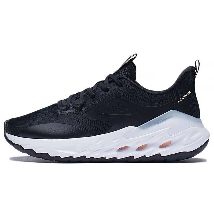 Li Ning Eazgo Shock Absorbing Low Top Running Shoes Men Sneakers Black ARES015-2
