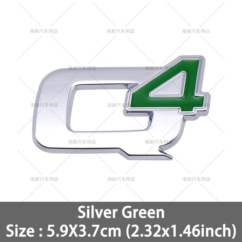 BEZO1 3D Metal Q2 Q4 Letter Badge Rear Giulia Stelvio Trunk Emblem Car Stickers For Alfa Romeo Giulia Stelvio Car Styling Accessories