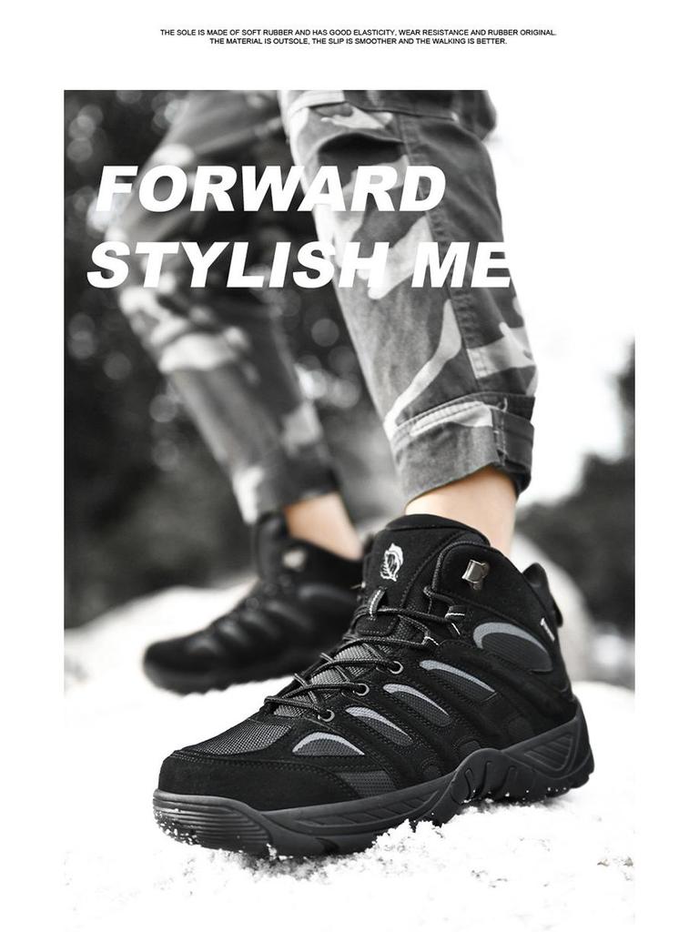 High-Top Outdoor Hiking Boots - Men's Large Size Martin Boots