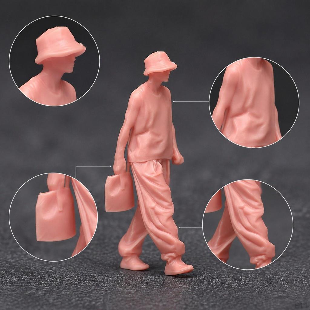 1/64 Miniature Figures Model Action Figure Sand Table Ornament Photography Tiny People Collectibles
