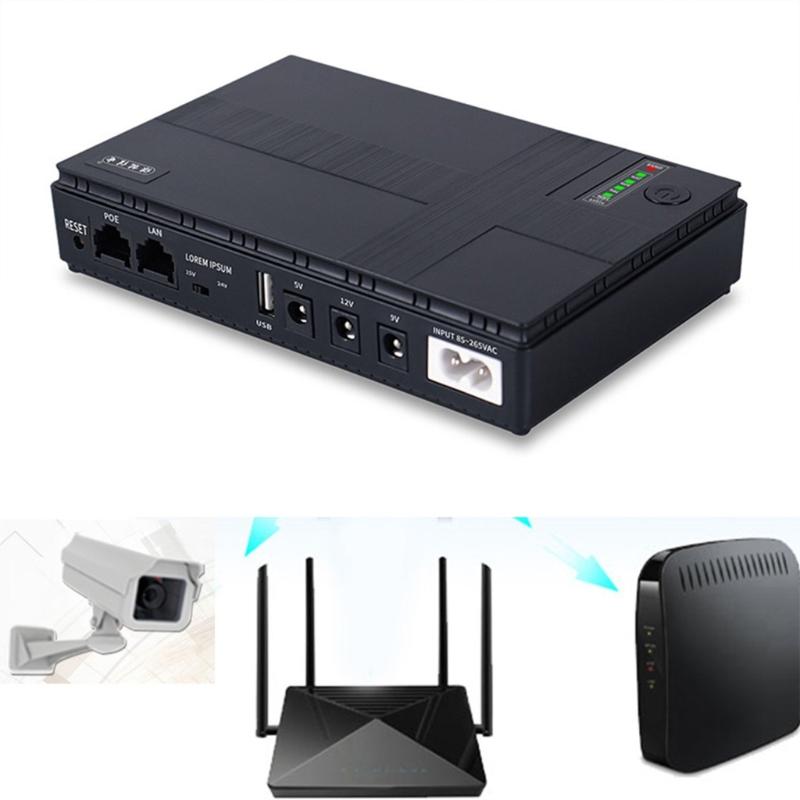 Uninterruptible Power Supply 5V 9V 12V Mini UPS Battery Backup Large Capacity for CCTV Camera Modems Router Equipment