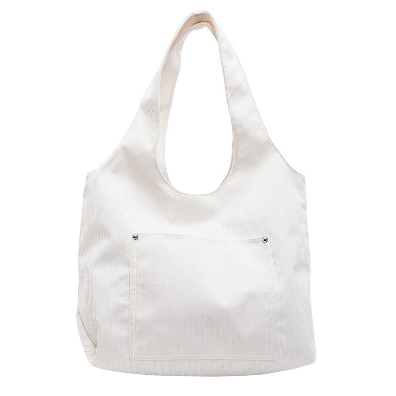 Bag women's new trendy fashion velvet shoulder tote simple large-capacity armpit bag