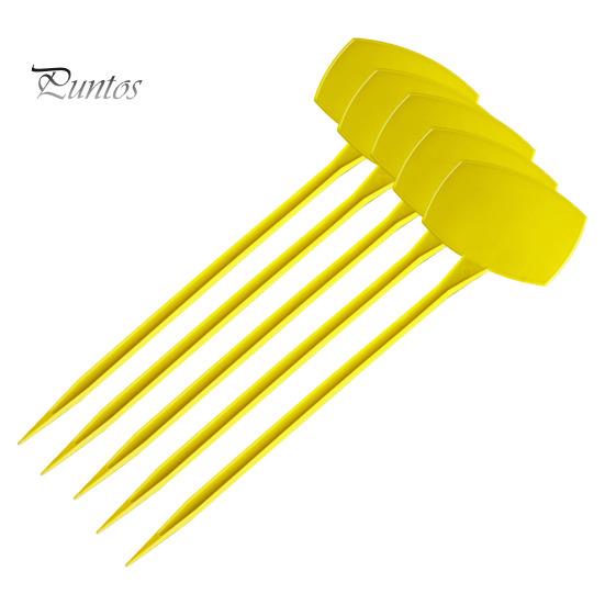 

5 шт. меток для растений, многоразовые пластиковые этикетки в форме буквы Т для растений, маркеры для растений, вставленные карточки для цветника, сада, питомника, садоводства на открытом воздухе жёлтый