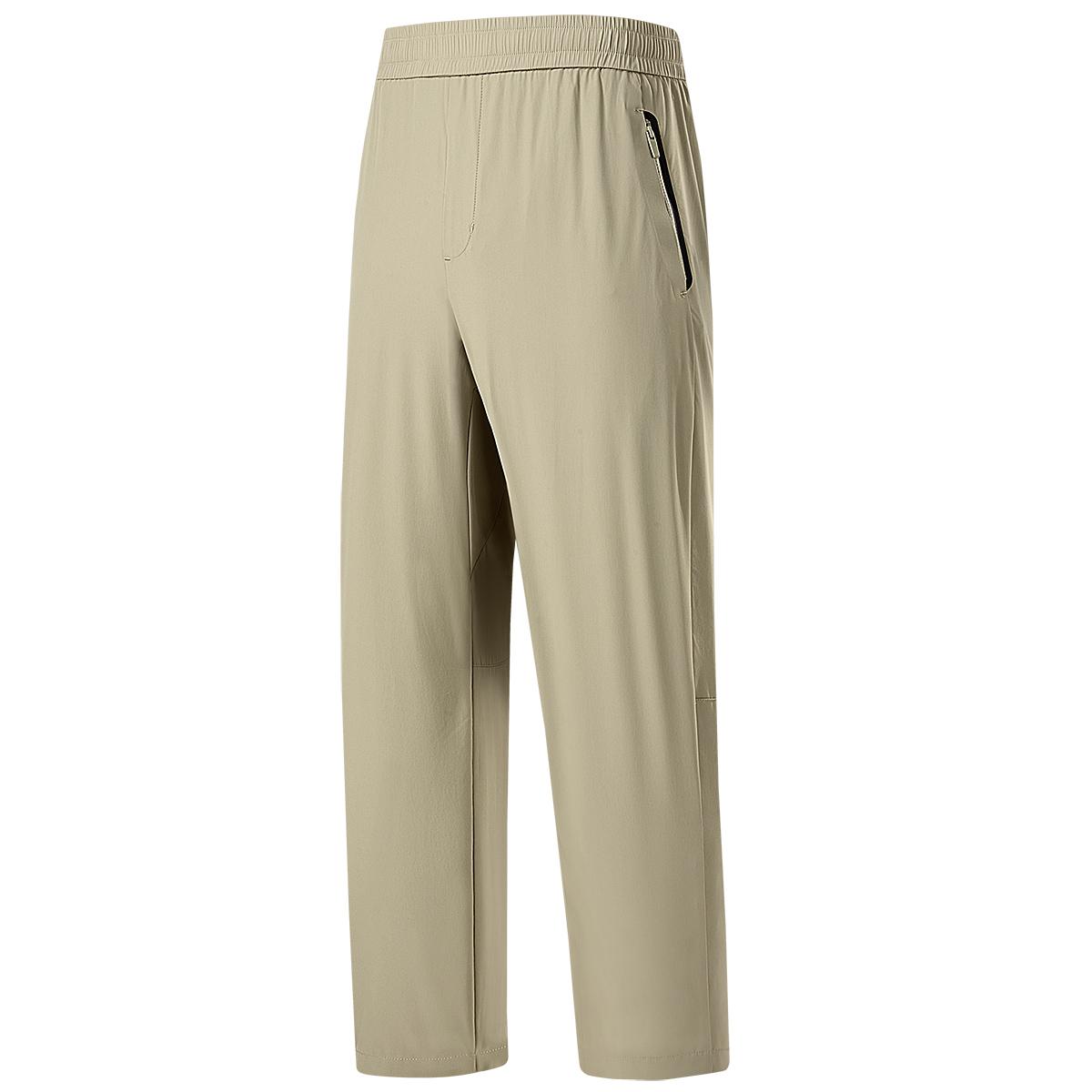 

Ice Silk Pants Men s Casual Straight Leg Slim Fit Trousers Thin Quick-drying Pants Sports Pants Running Pants 2XL хаки
