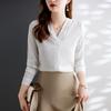 Tluoman Women's Chiffon V-Neck Long Sleeve Blouse