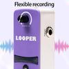 Portable Metal Body Guitar Looper Touch Loop Recorder Zinc Alloy Texture Guitar Part for Practice Performances Travel