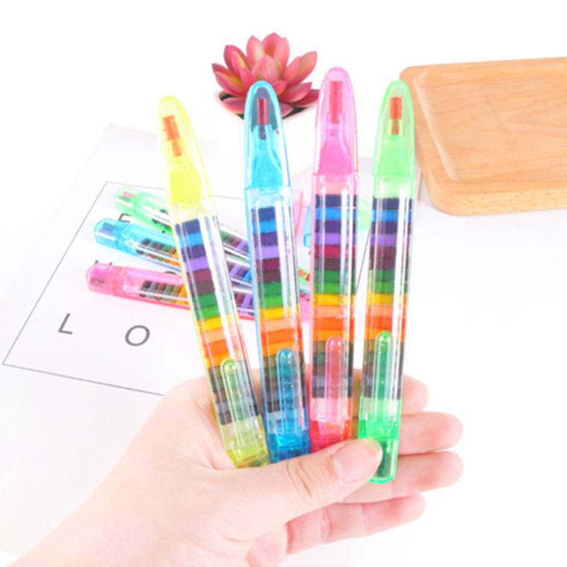 Kit 4pcs 20 Colors Crayon Pen for Children Painting