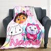 Customiz Name Personality Gabby's Dollhouse Blanket Soft &Warm Sofa Office Bed Travel Lunch Break Blanket, Gift Suitable All Seasons