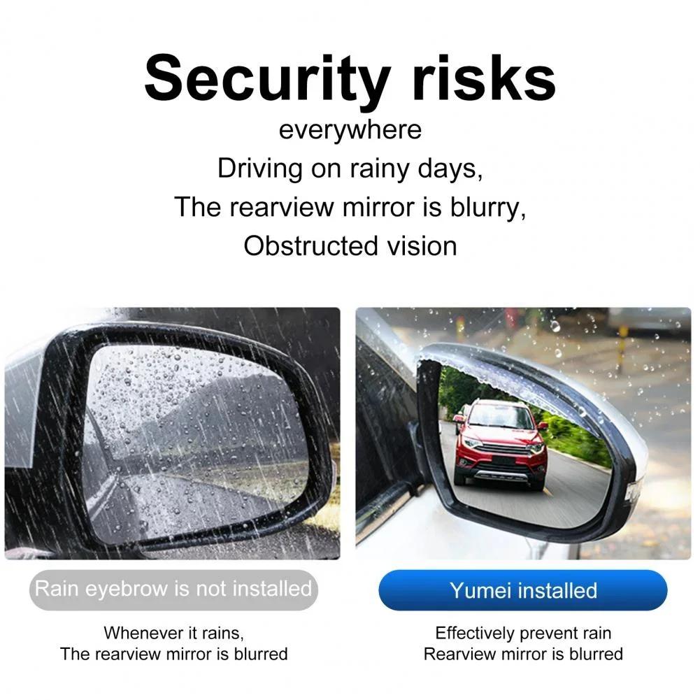 1 Pair Transparent Rearview Mirror for Cars Rainproof Eyebrows Colorful  Reversing Mirrors Rain Shields Rain Shields Universal