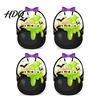 Candy Bag Set 2/4/6Pcs Clear Gift for Halloween Christmas Goodie Treat Bags Transparent Window Pouches with Handle Resealable Sealed Pouch