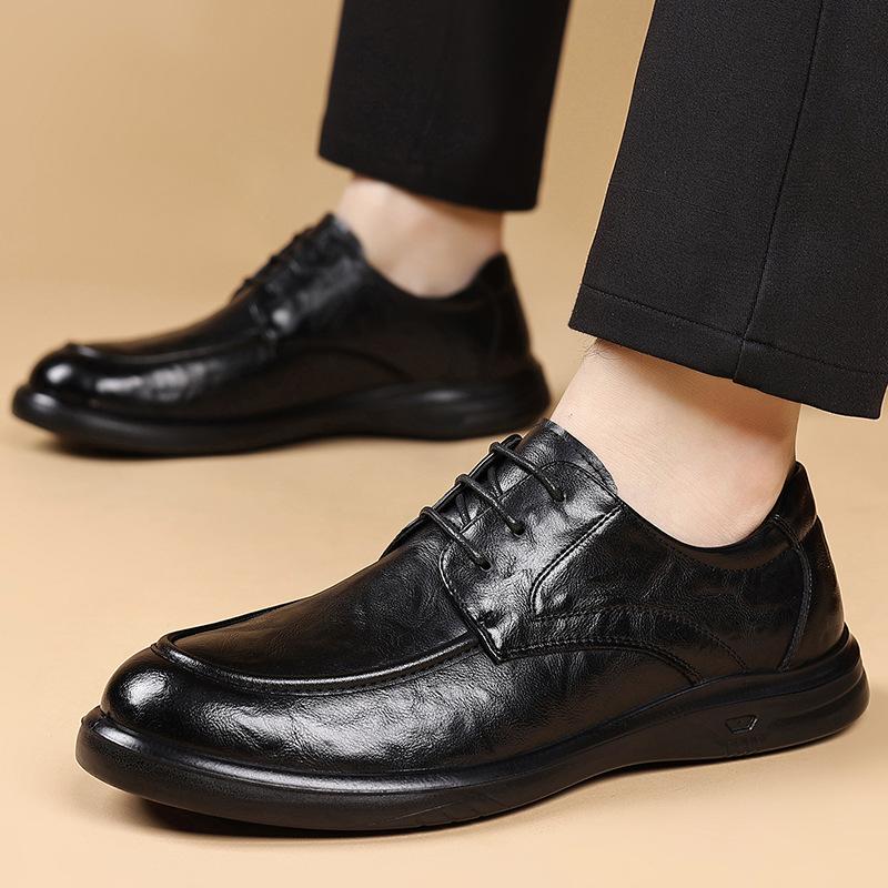 Leather shoes men's British men's casual leather shoes simple shoes men's shoes