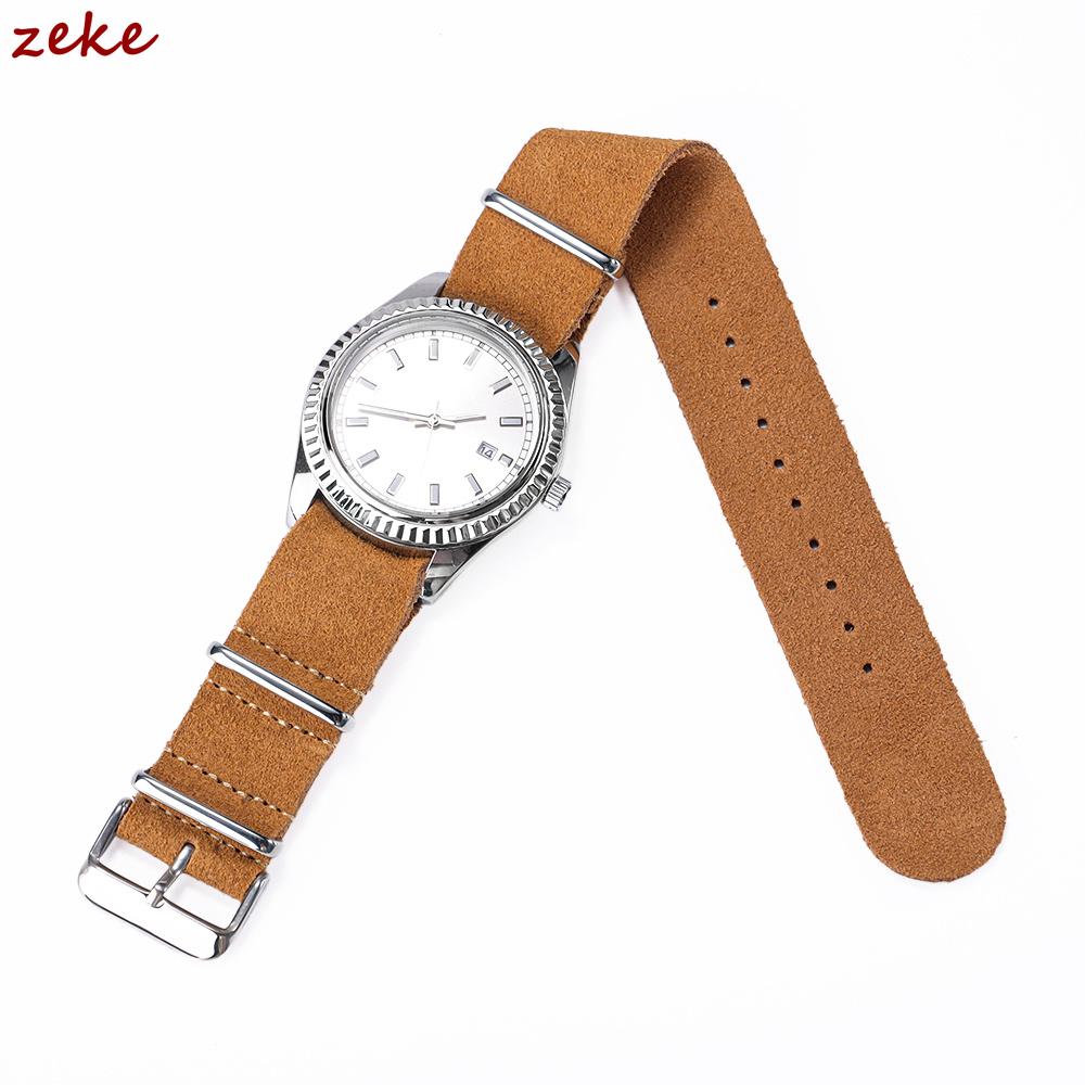 Wristband 20mm 22mm Quick Release Soft Suede Strap Gray Brown Watch Band Calfskin Bracelet for Omega Belts Women&Men Accessories