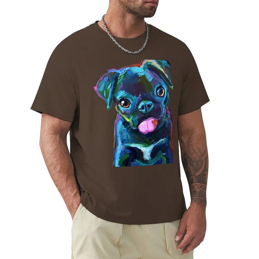CUTE BLACK PUG PUPPY T-Shirt sweat plus size tops plain t shirts shirts graphic tees cute clothes clothes