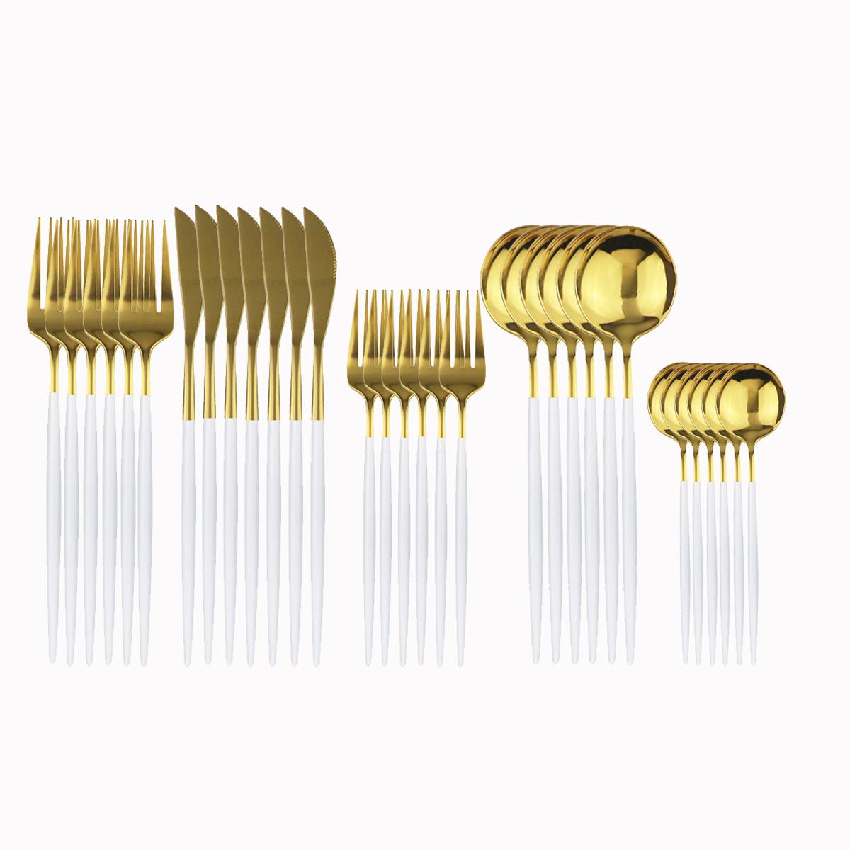 30 шт. элегантный набор столовых приборов из нержавеющей стали 18/10 — фото 11